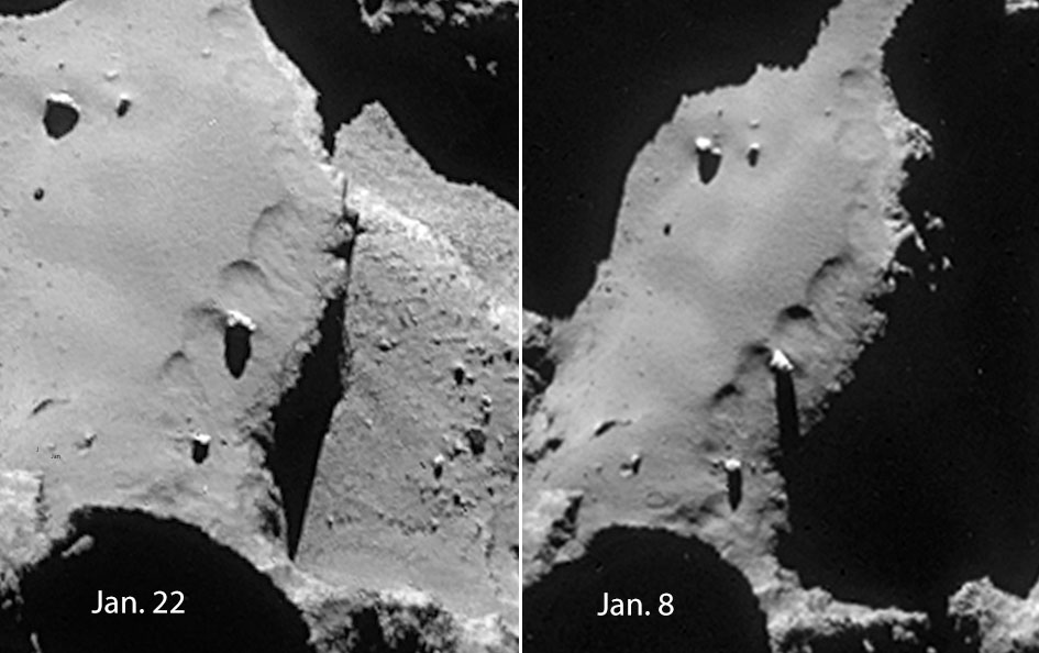 Сравнение фотографий кометы "Чурюмова-Герасименко"